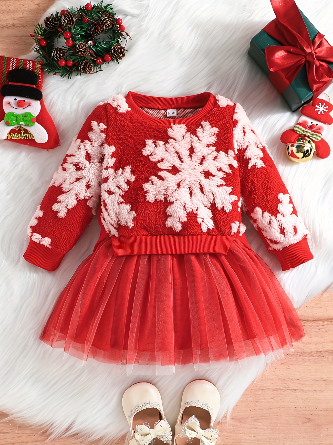 Toddler Baby Girl Pattern Striped Christmas Dress Temu Canada