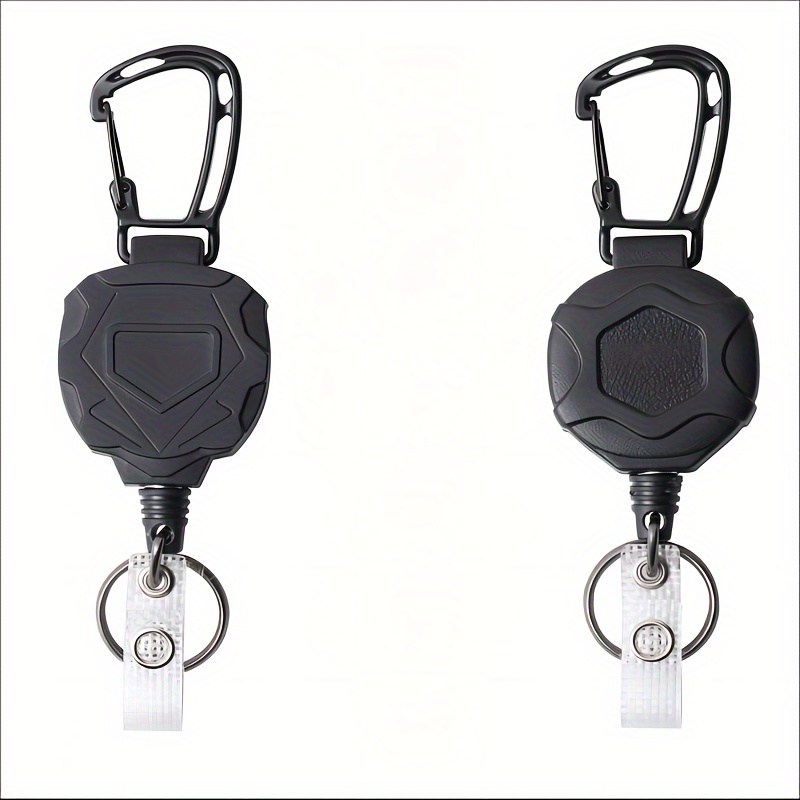 

2 Pcs Heavy Duty Clasp Name Tag Holder, Tactical Id Name Tag Reel With "steel Retractable Rope, 8.0 Oz