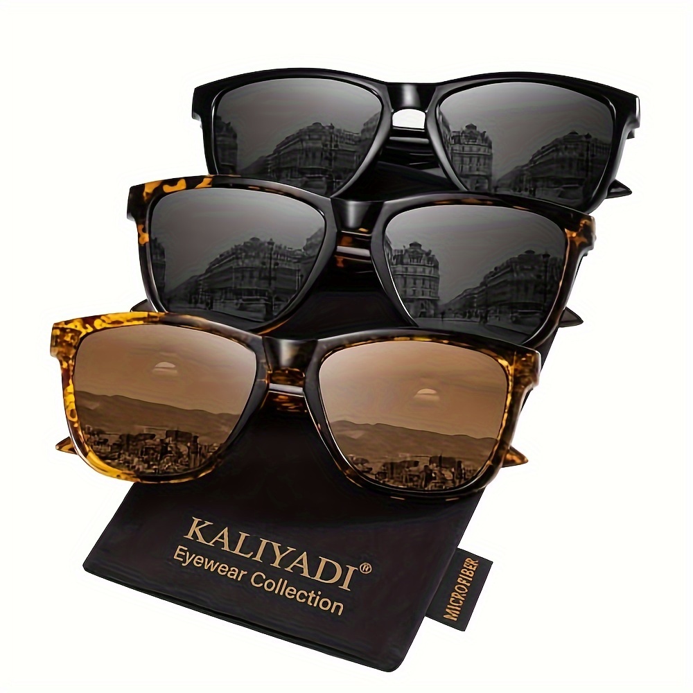 3 pack womens polarized sunglasses black - Temu display picture 3