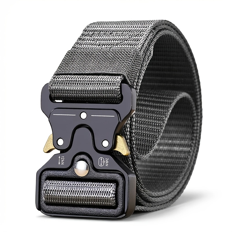 Men's Belt, Plastic Adjustable Waist Belt, Durable Belt For Men, Outdoor Hiking Camping Work Casual Daily Wear, Fits Jeans Cargo Pants, Ideal Gift For Men