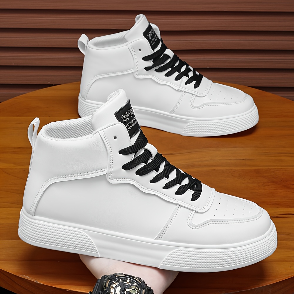 Zapatillas de Skate Casuales para Hombre Ligeras y Transpirables - Parte Superior Duradera de PU Antideslizante y Suela de PVC, Diseño Bajo con Cordones para Caminar al Aire Libre, Estilo Urbano Callejero - Zapatos Cómodos para Todas las Estaciones, Zapatillas Casuales | Diseño Elegante del Zapato | Confort Transpirable, Zapatos de Skate - Imagen 7