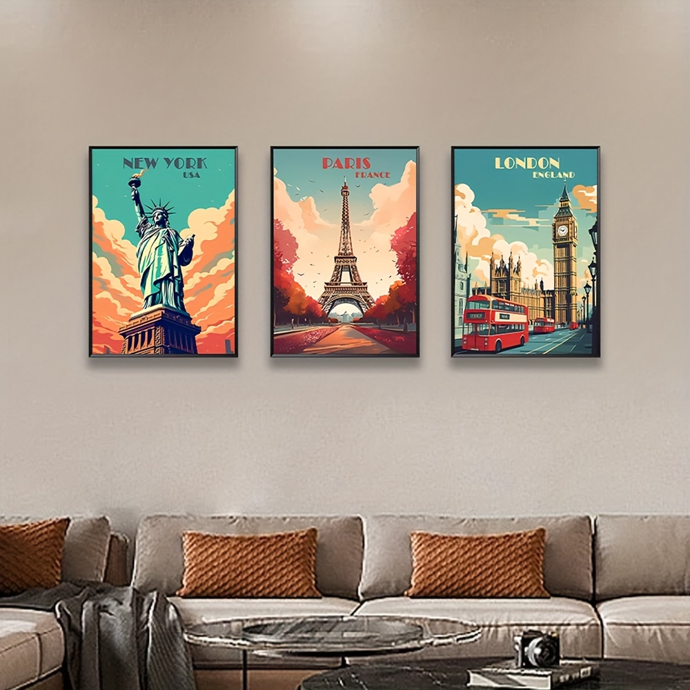 Unframed Canvas Poster Travel Art - Temu