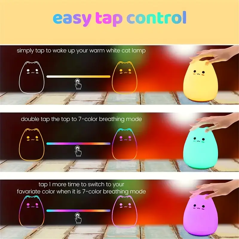bedroom cartoon creative silicone bedside light sleep night light Product details 9