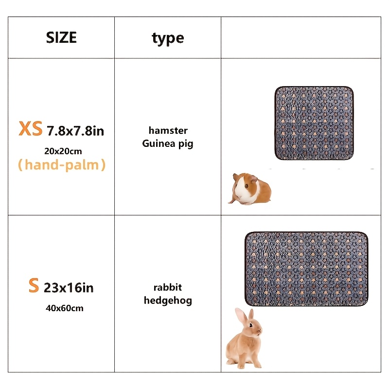 Toddmomy Haustier Wärmekissen - 4 Stück Fleece Matten Für Kleintiere