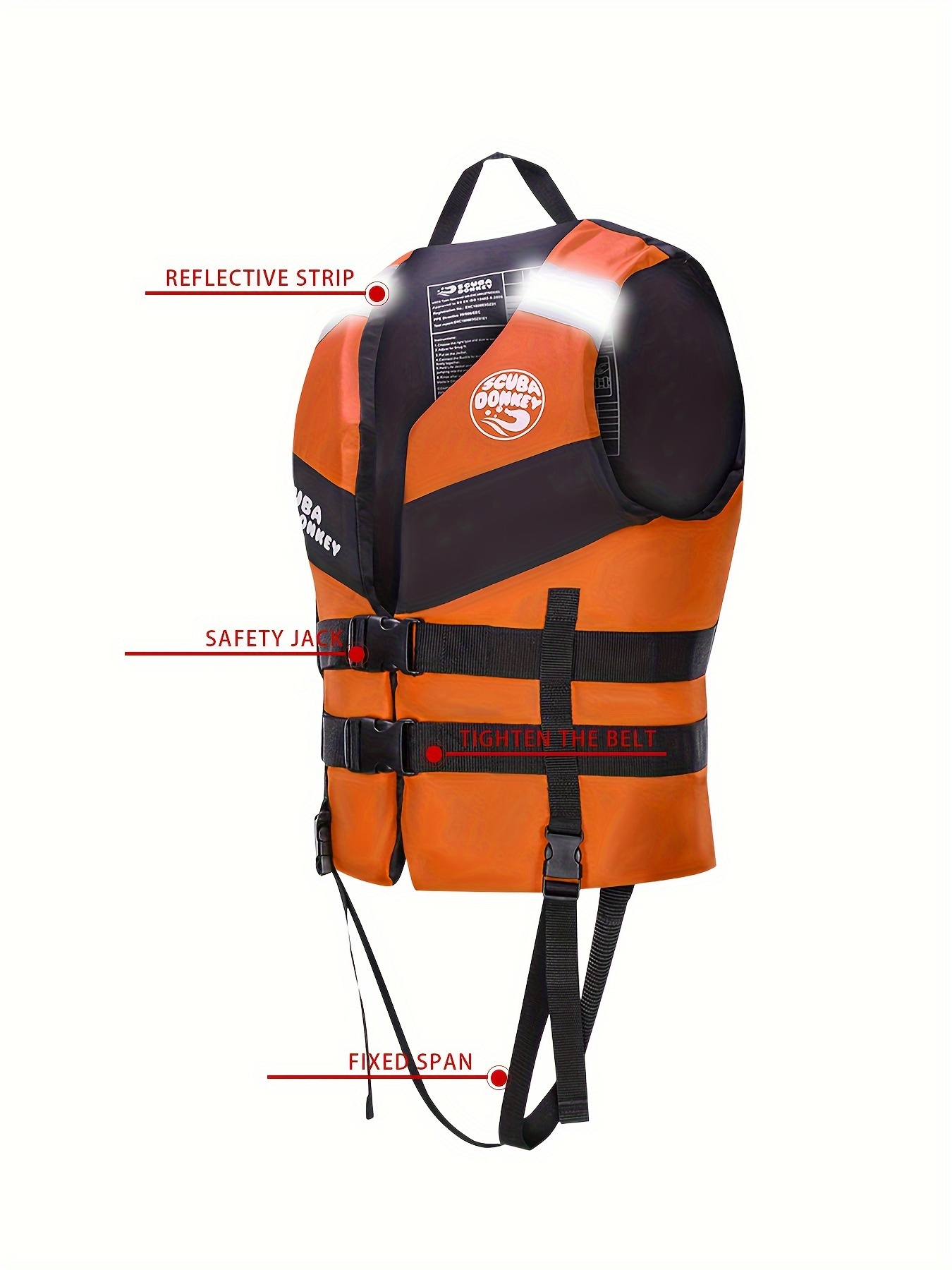 Life Jacket for Adults, Life Jacket for Fishing, Stripes with Reflectors,  Multi Pockets, Holds up to 88.3 lbs (40 - 80 kg), Enjoy Canoeing or  Kayaking, Floating Vest (Black) : : Sports