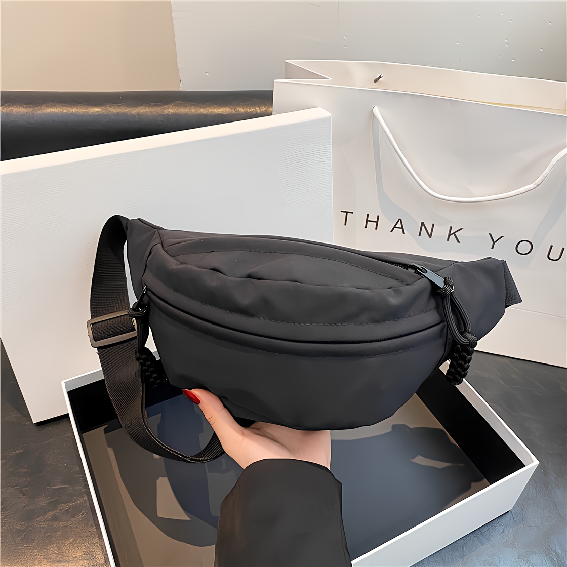 E-shop Koreanische Easy Nylon Umhängetasche Stofftasche Neue Textur Schulter Achsel Tasche Brusttasche Kleine Taillentasche Weihnachts- und
