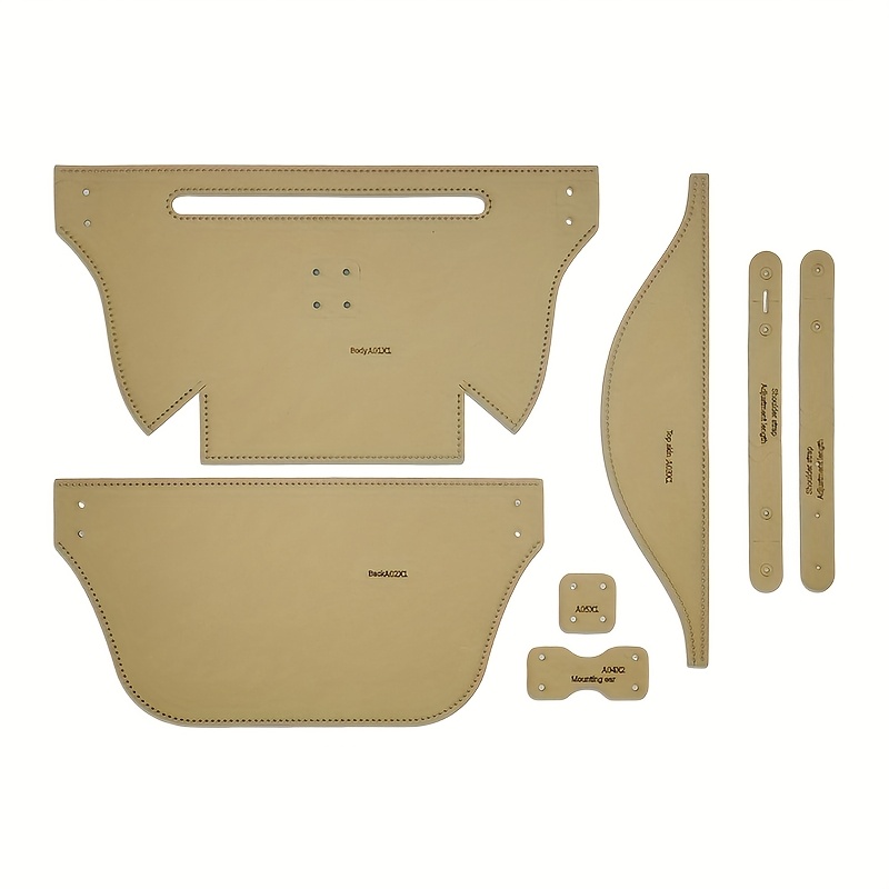 TEMU 7 piezas de cuero a , bolso de moda para dumplings, plantilla de papel , bolso de pecho, de costura, plantilla para hacer herramientas de