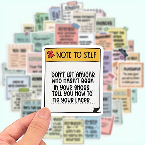 inspirational reminder sticker set 50 pack vinyl positive affirmation decals for laptops water bottles luggage motivational quotes for christmas gifts reward stickers