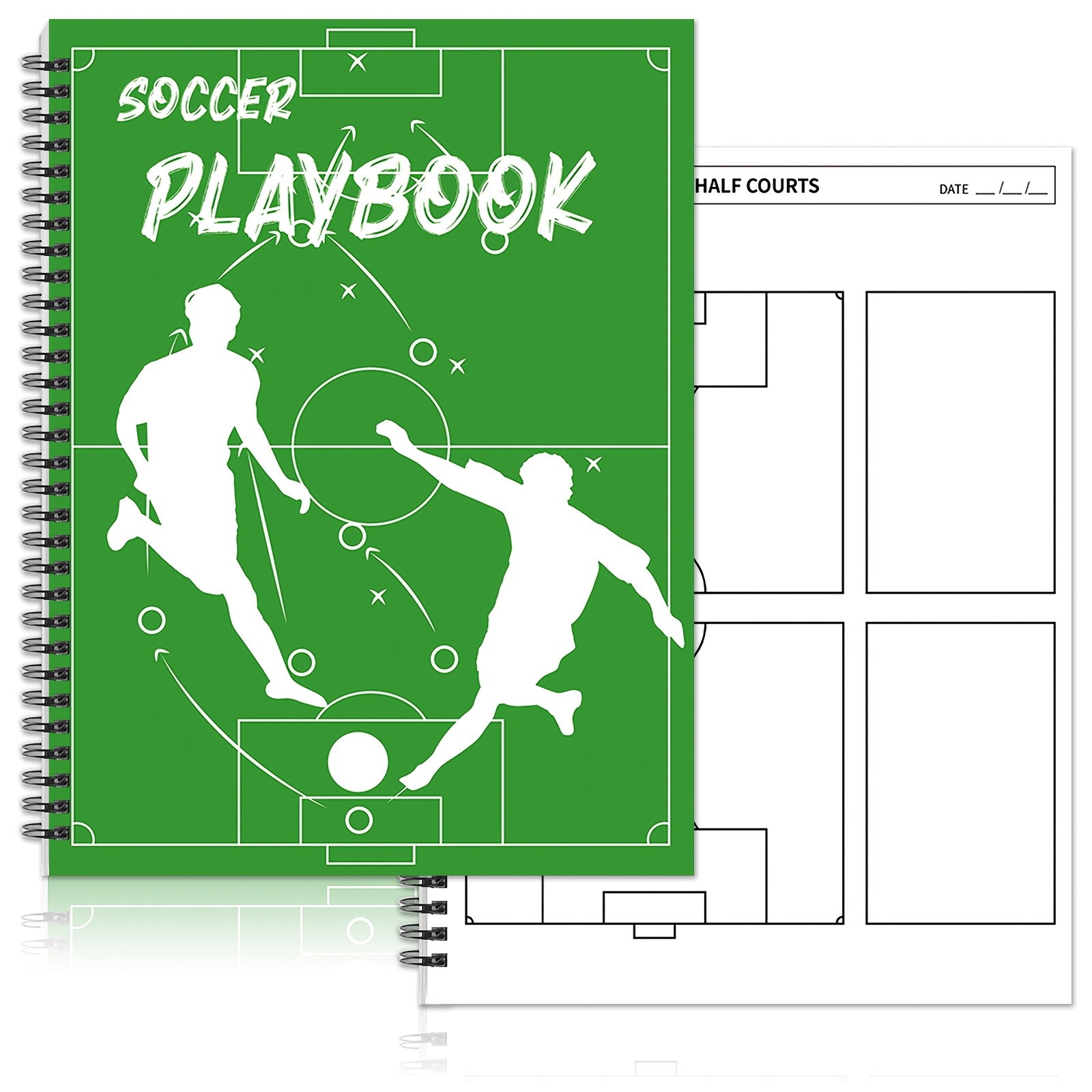 TEMU 1pc Soccer Notebook - Layout Training Planner & Coaching Journal With Practice Drills Suitable For , Players, Teams, Referees - Gifts For Soccer