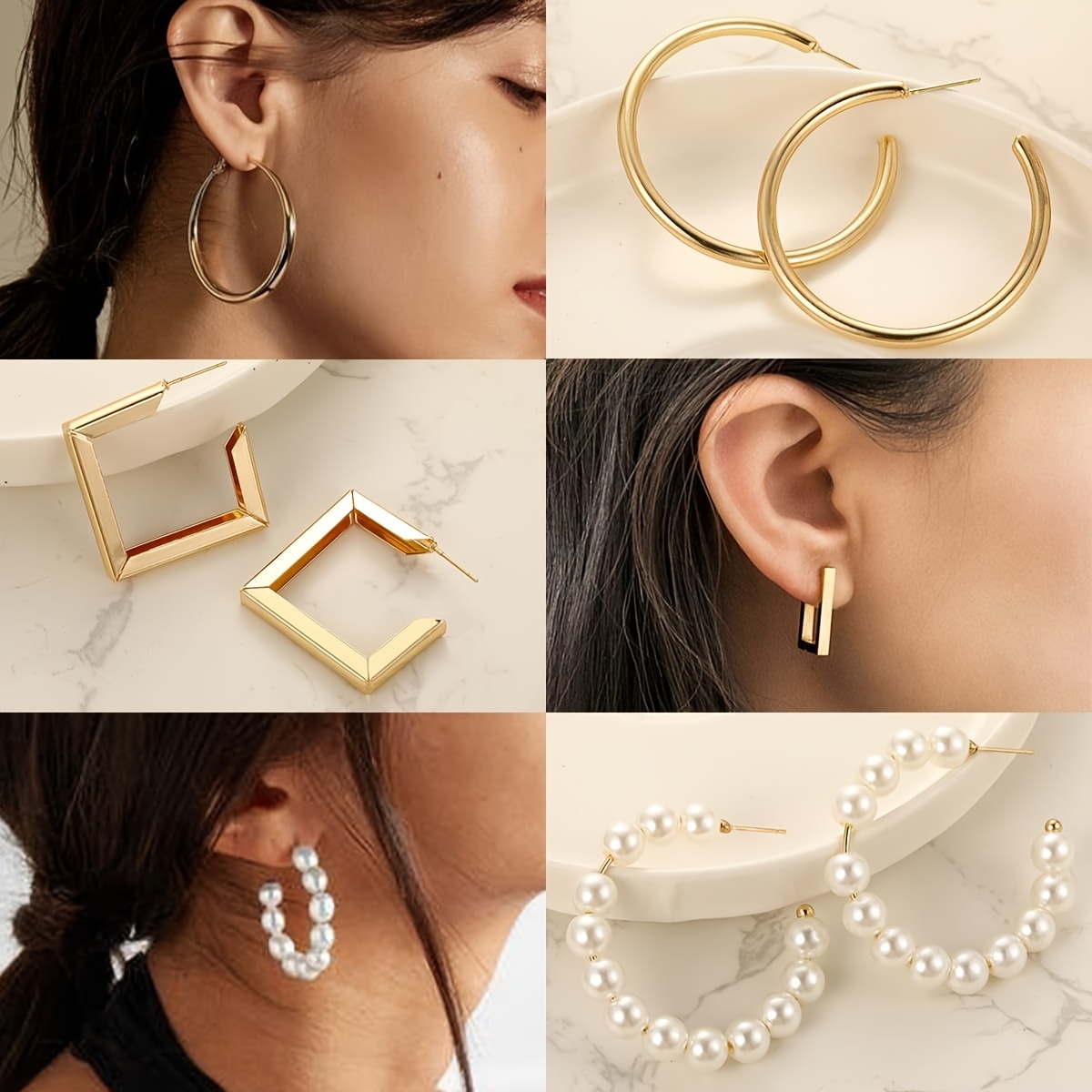 Bundle hoop earrings and chain necklace retailer