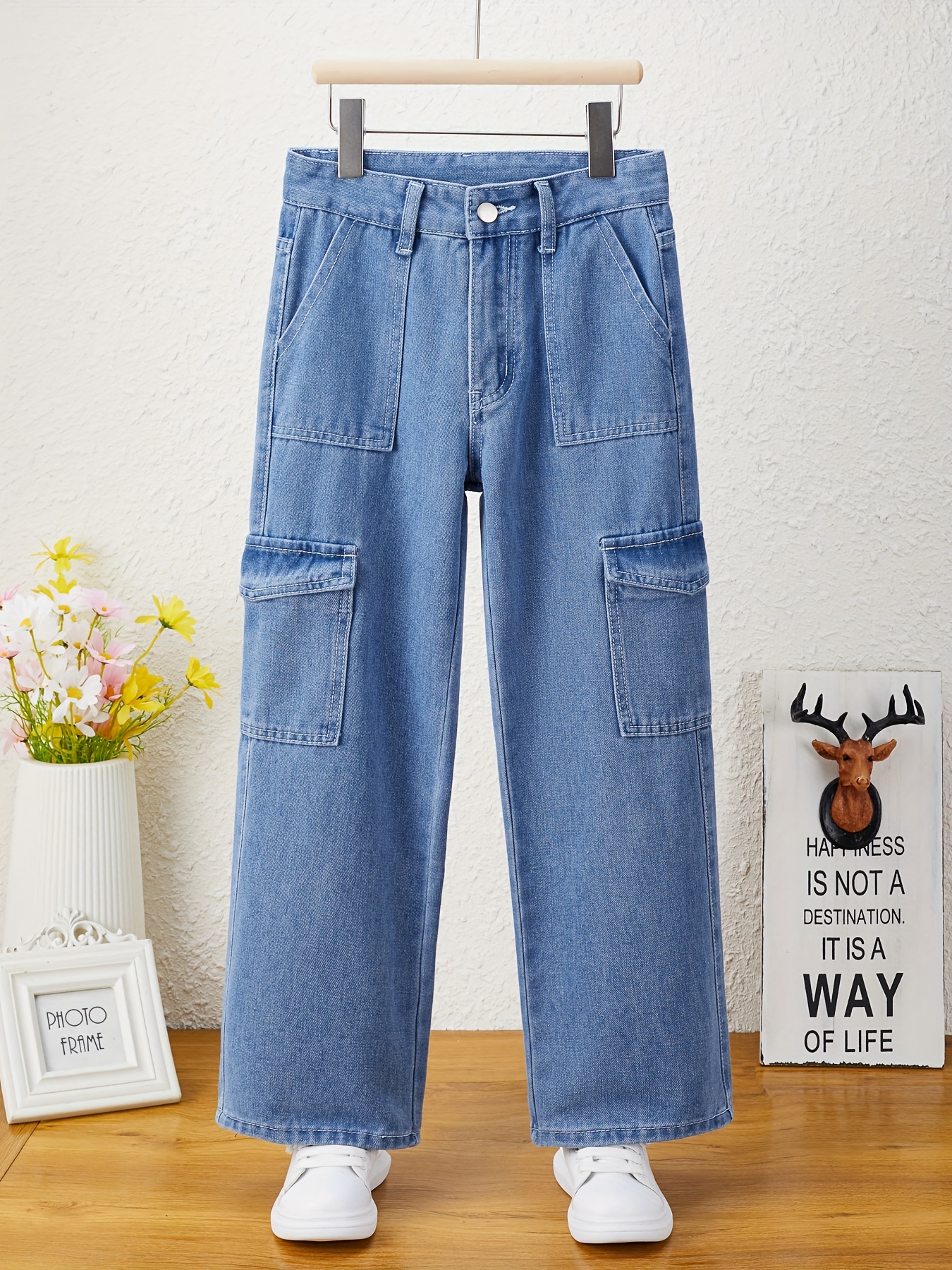 Dark Blue High Waist Pants 4205