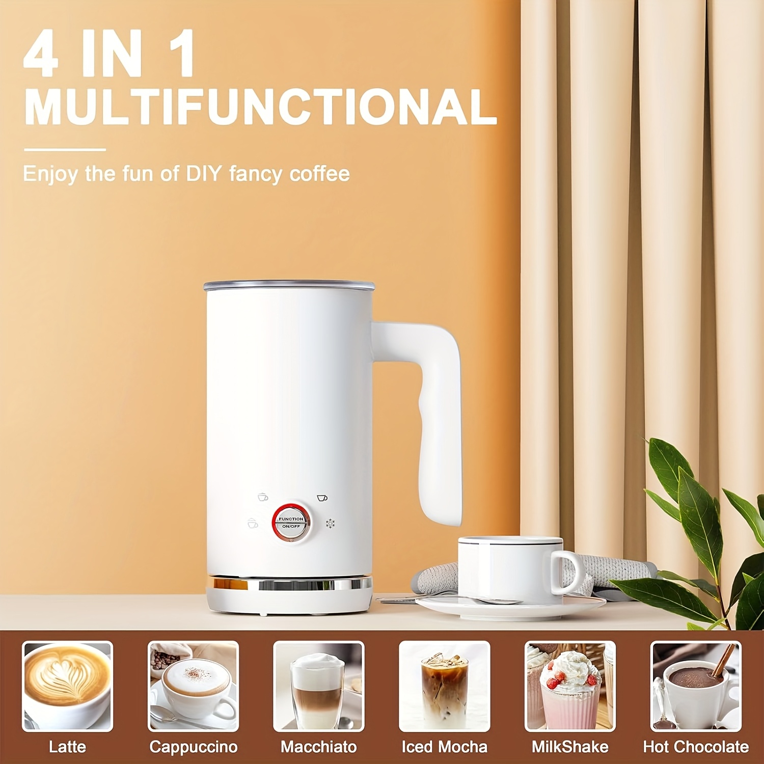 milk frother coffee maker electric milk frother large Temu