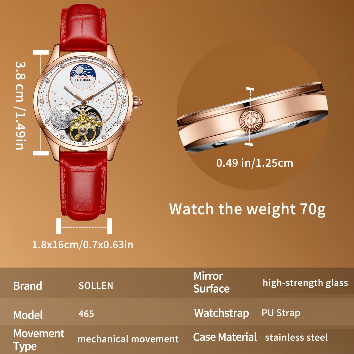 Vintage-Inspired Skeleton Design Automatic Mechanical Watch
