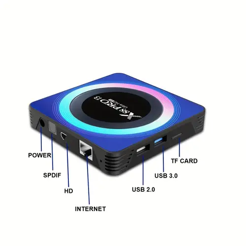 New Upgrade X88PRO 13 Blue Original Set-Top Box Mini TV Box Dual-Band WiFi6 USB3.0 Processor Support8K UHD with 100m Ethernet Port 13 Wireless5.0 Support Signage Player EU Plug