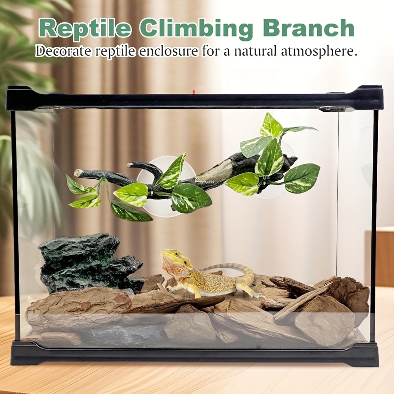Set of 2 Resin Reptile Branches for Climbing