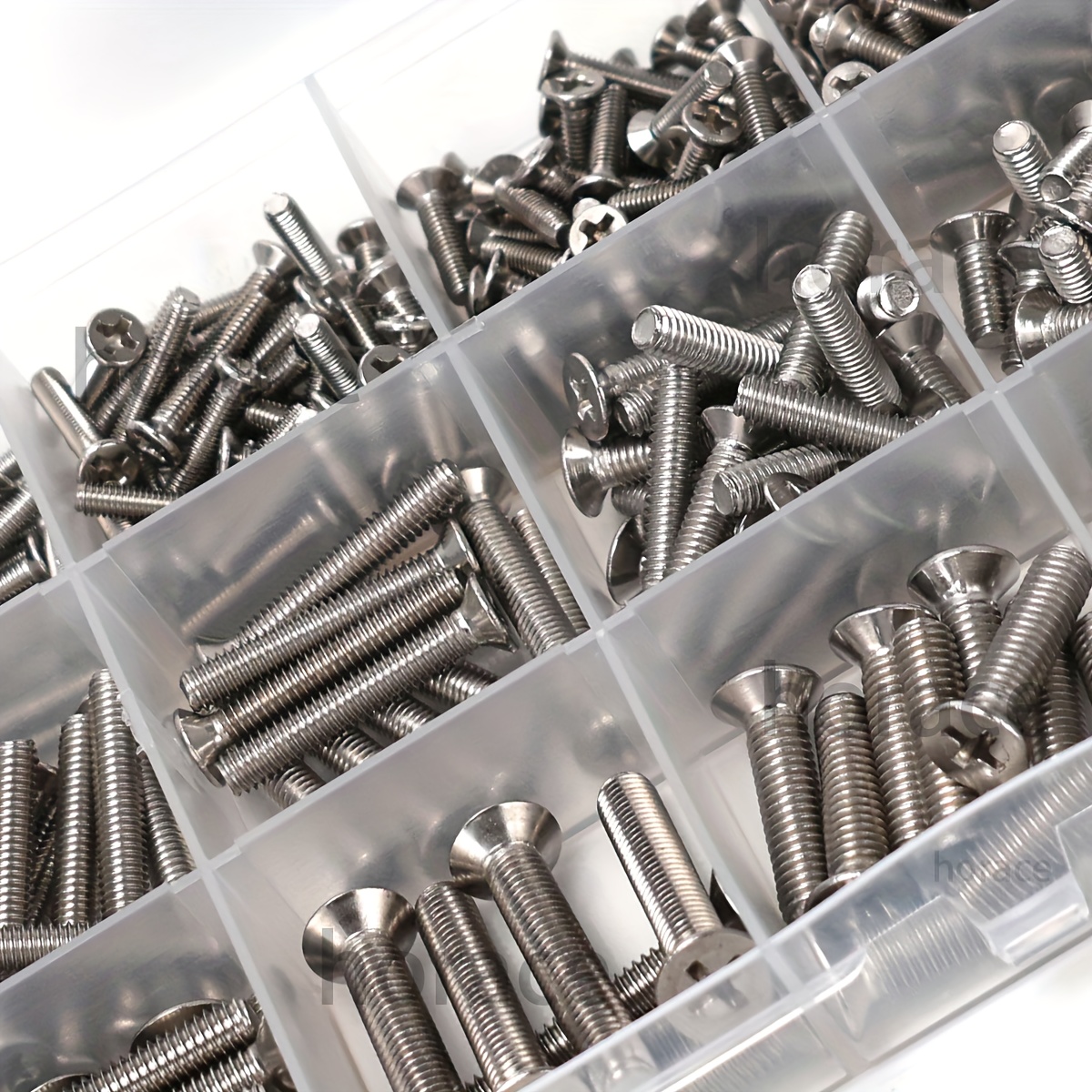 Juego de 570 Piezas de Tornillos y Tuercas con Cabeza Avellanada de Acero Inoxidable, Precisión M3 M4 M5, Kit de Herramienta para Bricolaje