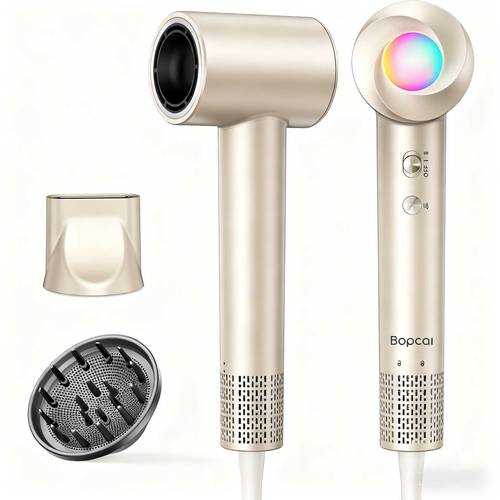 hair dryer with diffuser 110000rpm high speed blow dryer 500 millons ions frizz free fast drying for women lightweight dryer for curly or straight styles gift idea