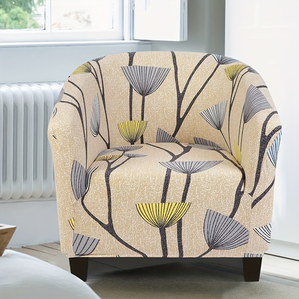 TEMU 1 pièce Housse de Fauteuil Simple, Protège-Canapé, Housse de Canapé Semi-Circulaire pour Baignoire, Coussin