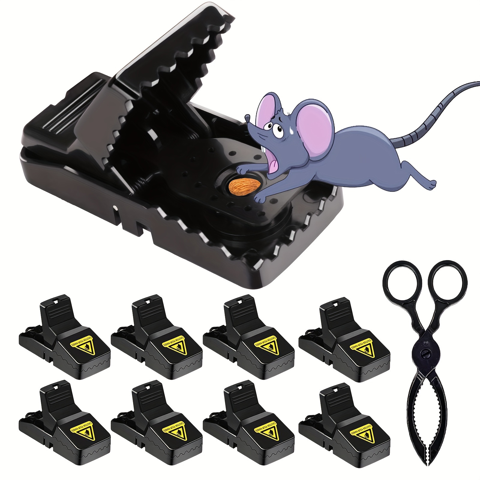 

Venroii Mouse Trap 8-pack, Pest Control Device, Reusable Mousetrap For Indoor Outdoor, Small Mouse Snap Traps, Chipmunk, Rat Catcher