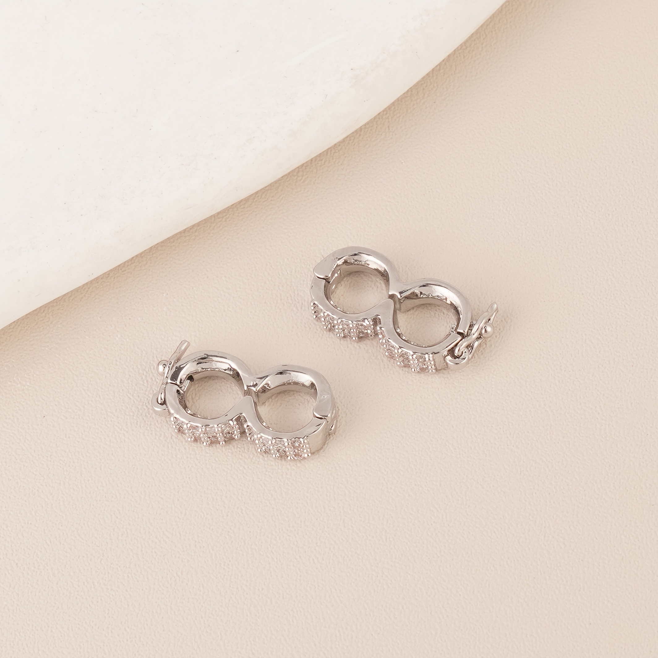 2pcs 18k Golden-plated Copper High-color 8-shaped Clasp, Bracelet Necklace Positioning Clasp, Spacer Clasp, Handmade Accessories