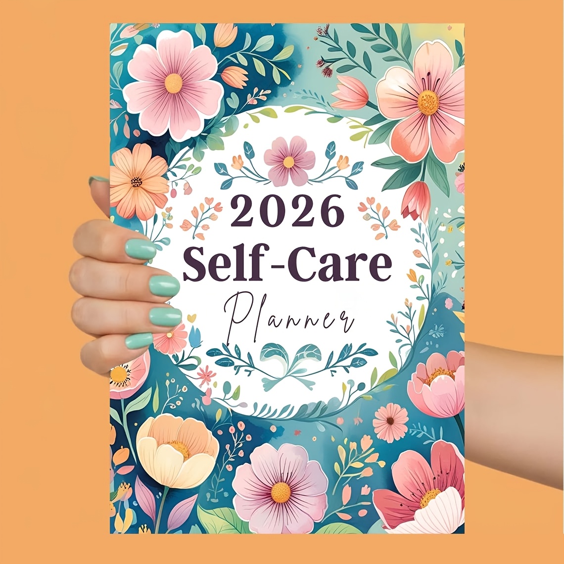 TEMU . 2026 Selbstpflege-Planer | A5 Größe, 5,8 x 8,2 Zoll, 50 Seiten, Tägliches Wellness-Journal, Dankbarkeits- & Gewohnheitstracker, Mental Health