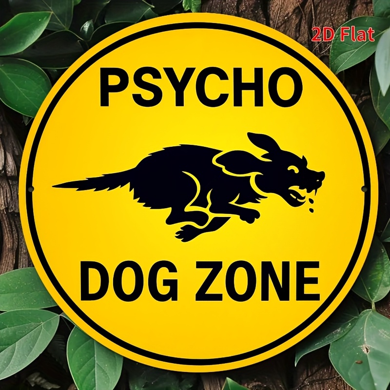 TEMU 2d Flat, [2d Flat] 1pc 2d Flat Printed 20x 20cm Round Metal Iron Sign, Retro Dog Wall Art Sign, Decor For Bedroom, Kitchen, Dining Room, Bar - ,
