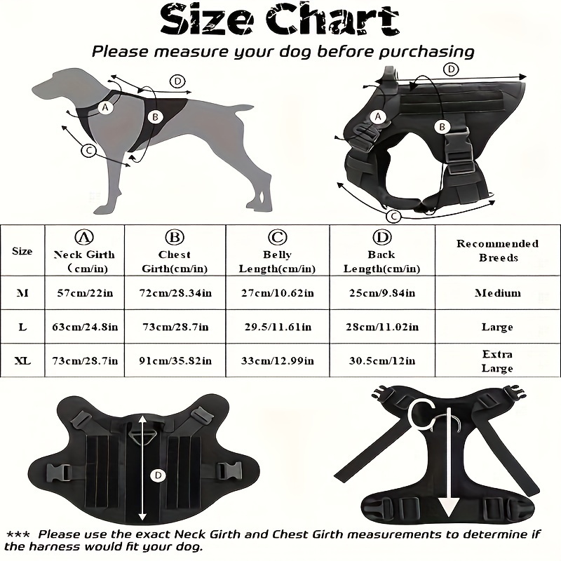 Durable Tactical Dog Vest