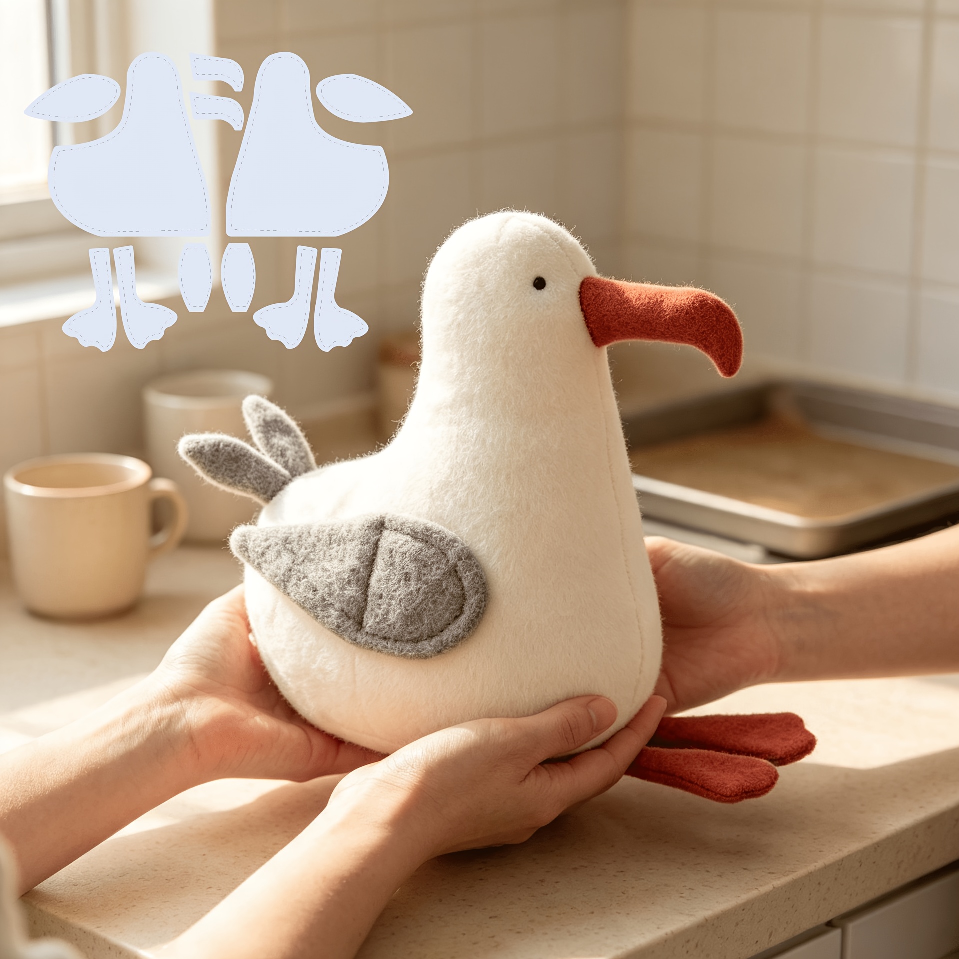 TEMU 1 Set Of 12 Seagull Doll Handmade Stencils, Art Decoration Templates, Reusable Painting Stencils, Suitable For Crafts, Painting, Canvas, Diy,