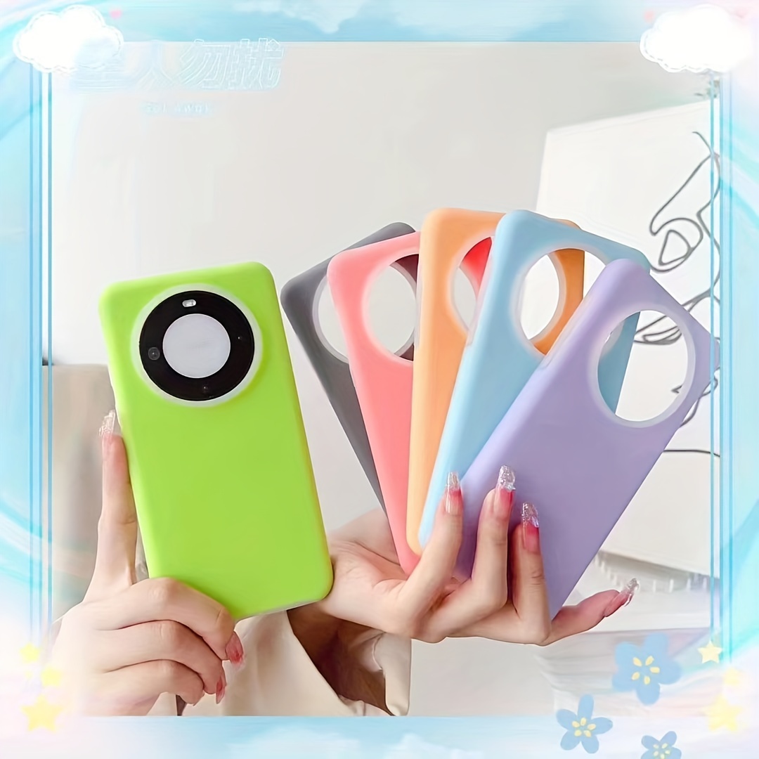 Minimalist Trend Jelly Color Solid Liquid Silicone Phone Case Suitable For HUAWEI MATE60, MATE60PRO, MATE50, MATE50PRO, MATE40, MATE40PRO_voghion.com