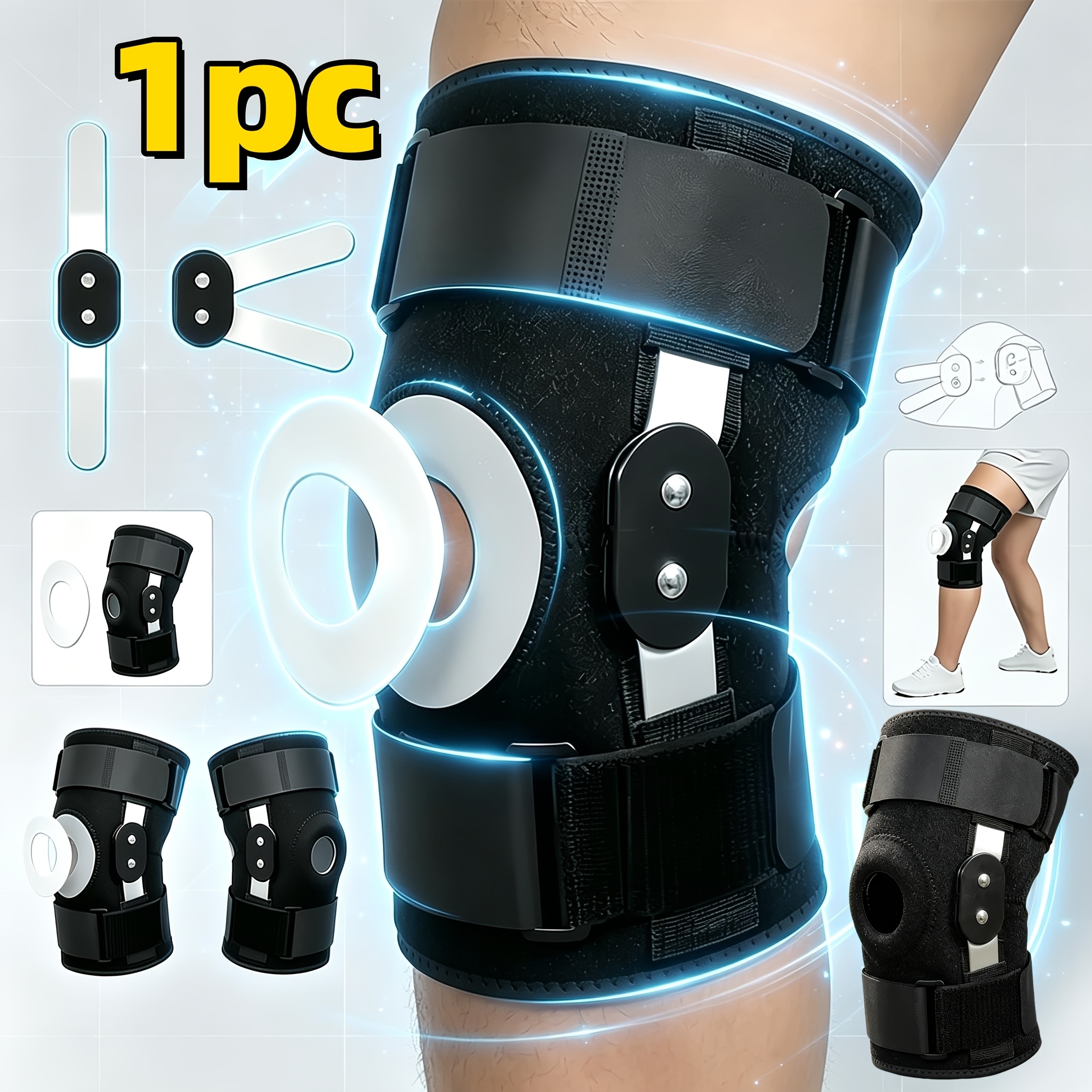 TEMU Steel Plate Leg Sleeves For Men And Women, Knee Stability Dual-sided Brace Support, With Steel Plate On Sides To The Knee. Suitable As A Walking