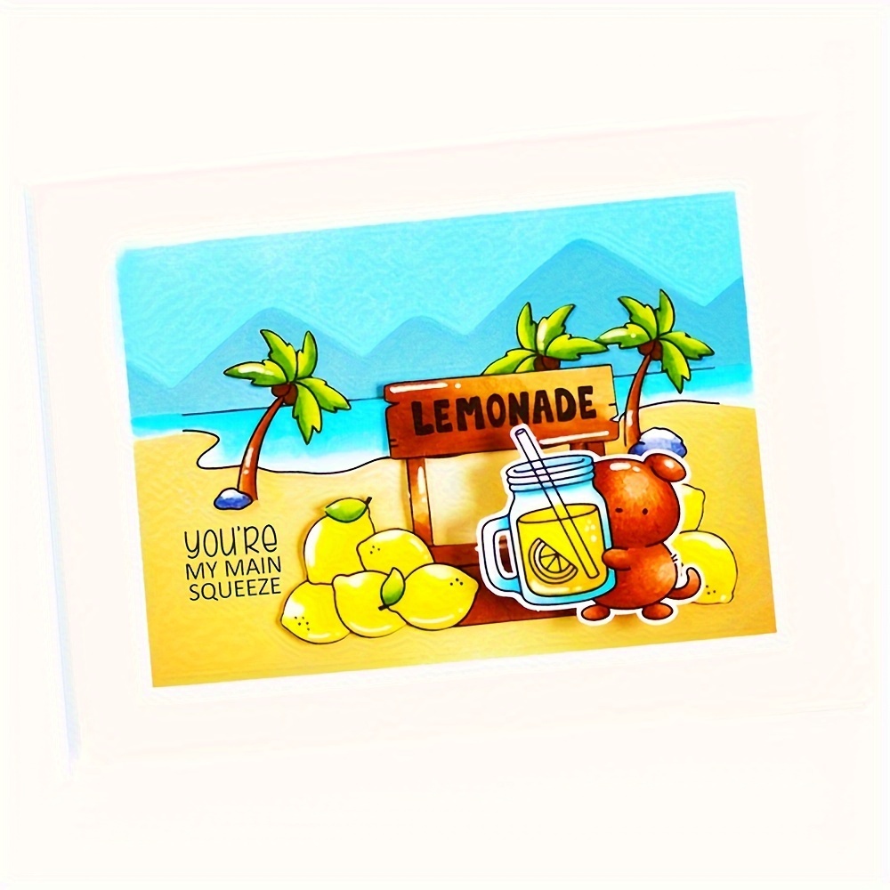 Stamps Dies 2024 Card Making Bear Lemon Metal Cutting Dies Temu