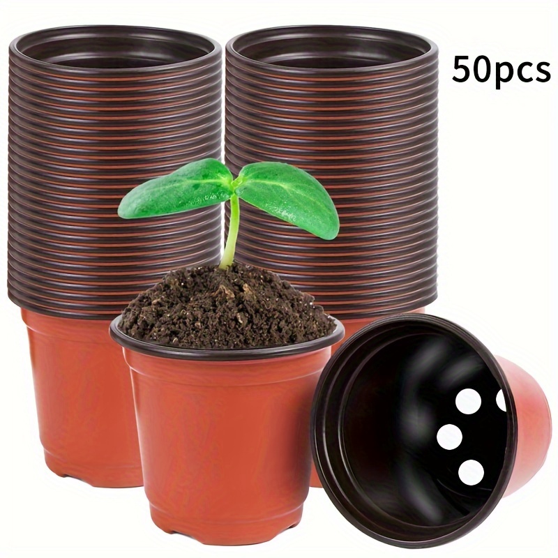 TEMU 50pcs Seedling , , Nutrient Cups, To Succulents, Vegetable Seedlings, , Flowers, Drainage Holes To Prevent From Getting Stuffy