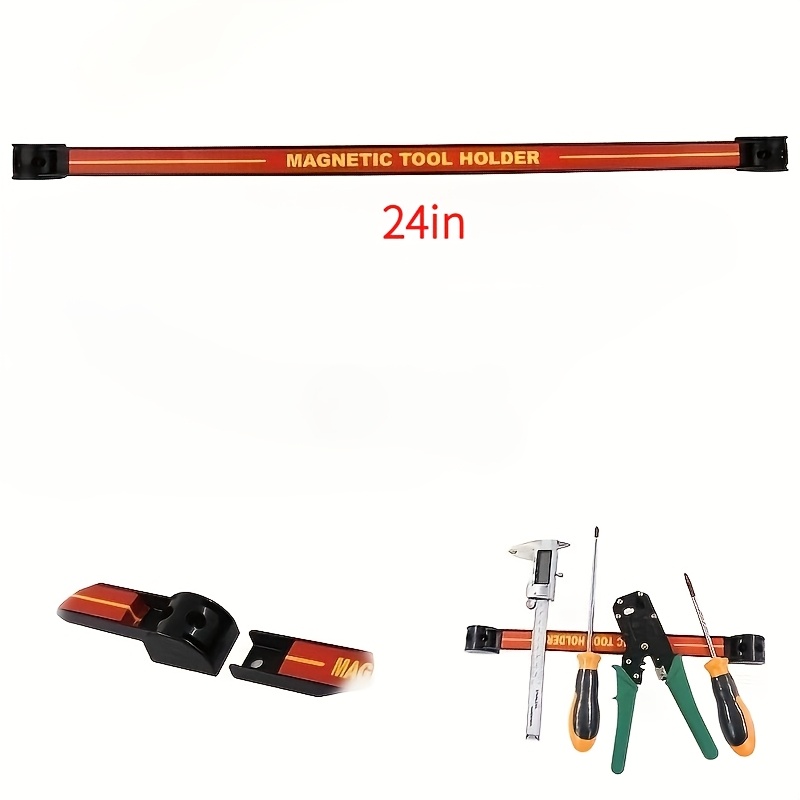 E-shop 24-Zoll robuster roter magnetischer Werkzeugständer, hängender Aufbewahrungsorganizer für die Garage, geeignet zur Verwaltung von magnetischen