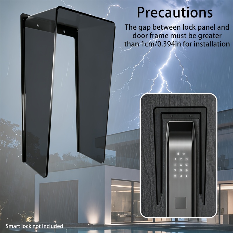 No-Drill Weatherproof Cover for Smart Door Lock Keypad