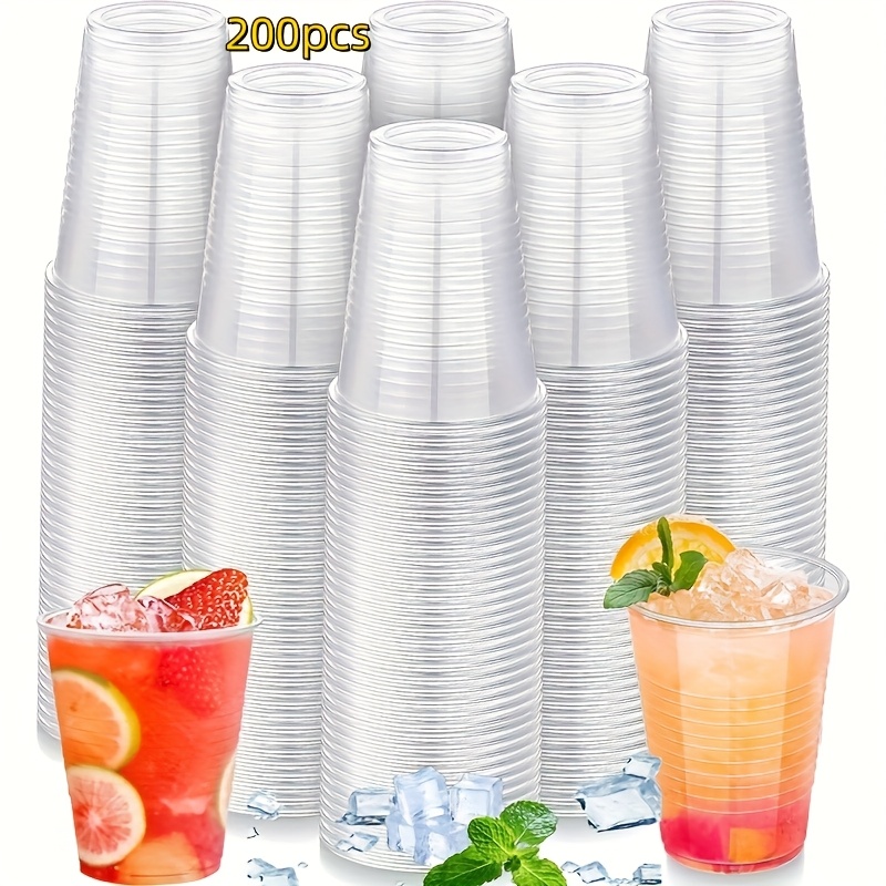 200pcs, 250ml Capacity, Essential Household Disposable Cups: For Drinking Water, Coffee, Snacks, Fruits, Parties, Picnics, Restaurants, Offices, Convenient And Hygienic