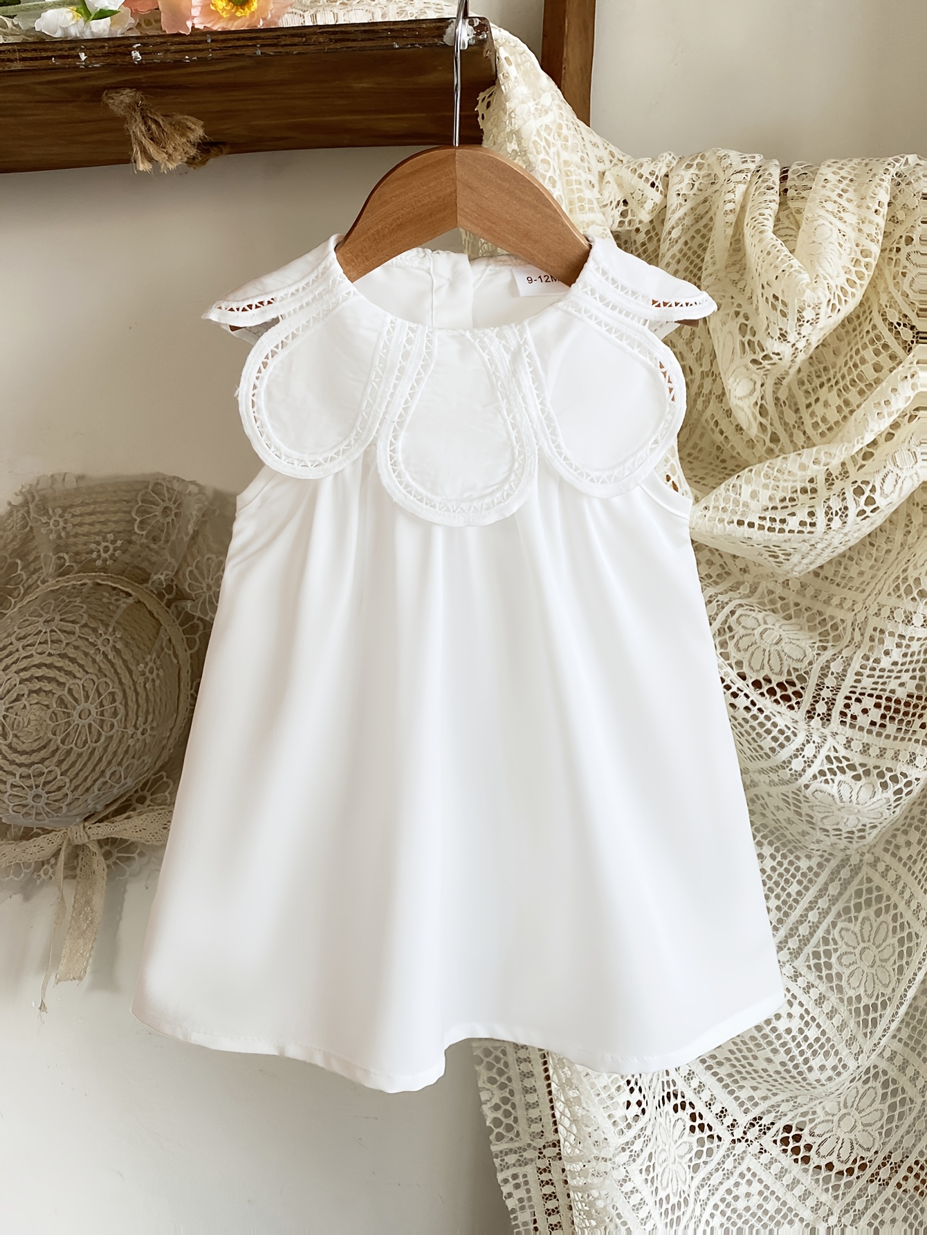 white lace dress 3t Lilt Toddler Girls White Lace Sun Dress Easter & Wedding 3T