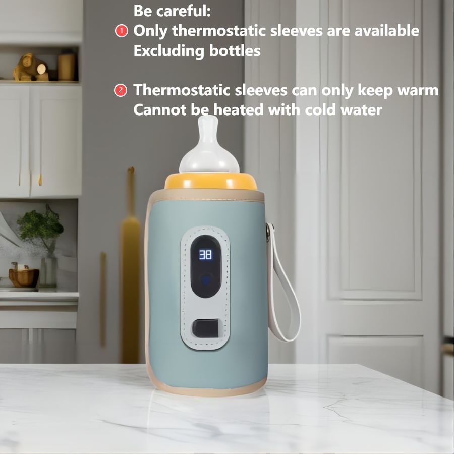 Smart USB-Powered Bottle Warmer with Real-Time Temperature Display - Portable & Versatile for All Bottles