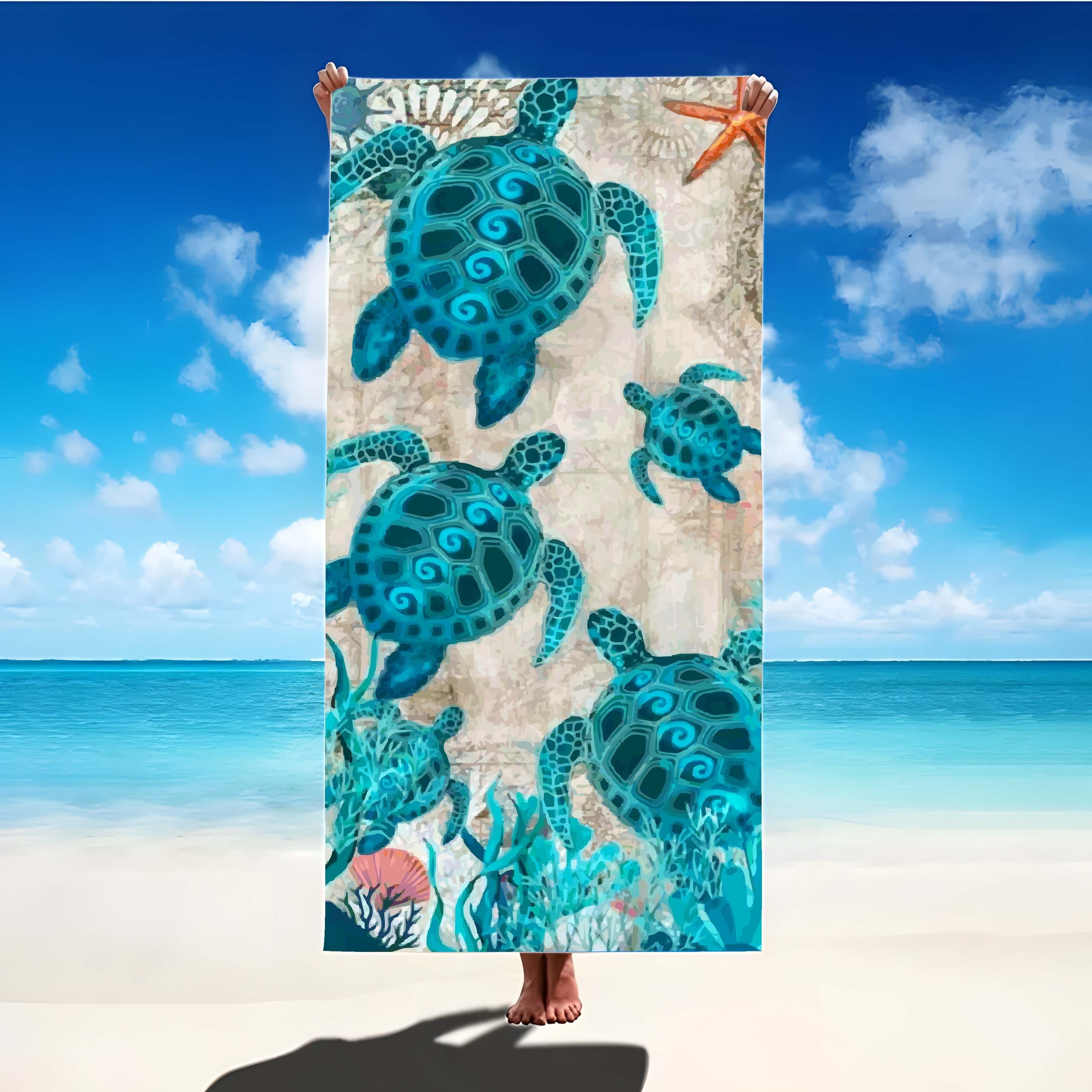TEMU 1pc Microfiber Towel, Suitable For Such As Kitchens, Bathrooms And Beach Swimming, Travel Essentials