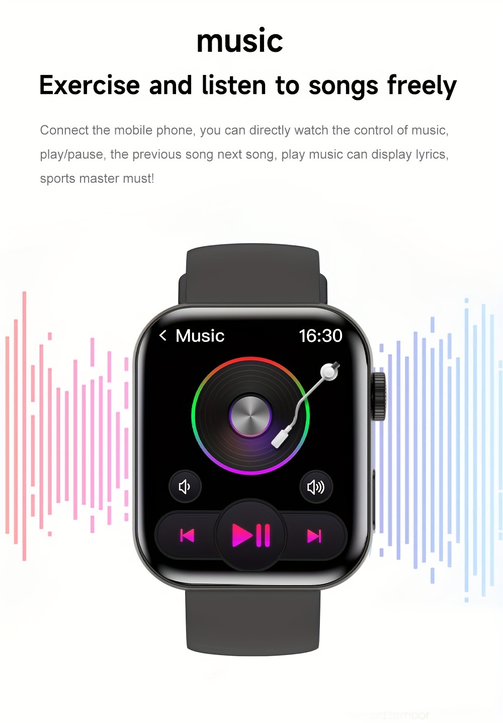 Montre connectée sans fil HD 1,83 pouces 2024, noir pistolet, argent et or rose, cadran personnalisable, tracker GPS SOS Fitness, convient aux hommes et aux femmes_voghion.com