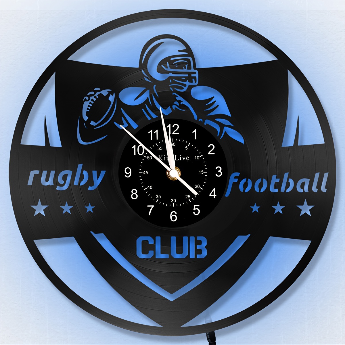 1pc Vinyl Record Wall Clock Rugby Player Wall Clock American Football ...