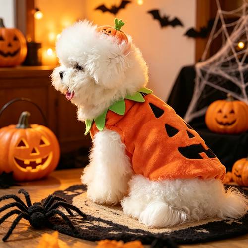 a halloween pet pumpkin costume cat and dog pet clothing suitable for small pets