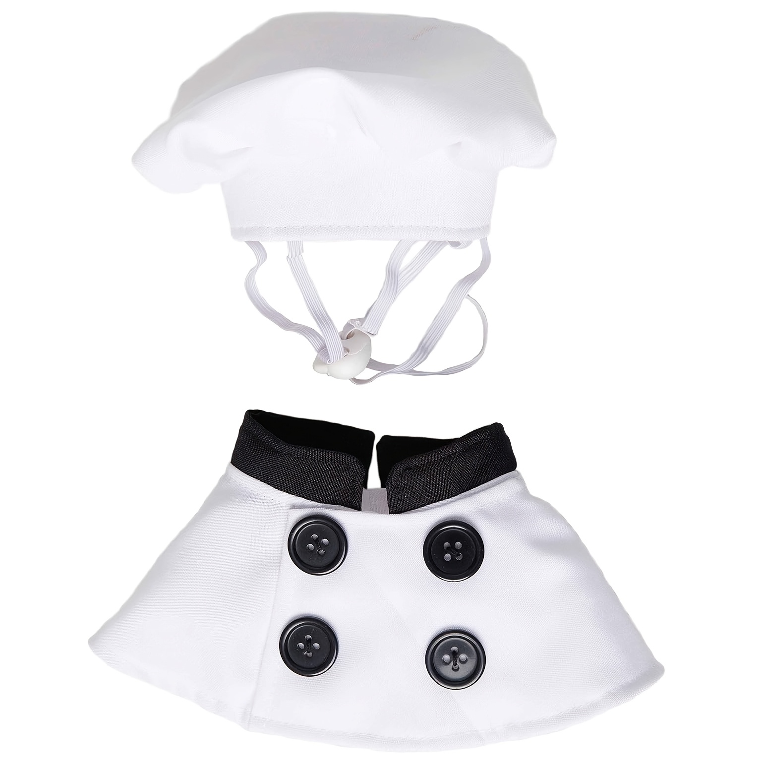 TEMU 2pcs Pet Costume Set Hat And Apron Funny Cute Clothes Holiday Dogs Chef Costume Restaurant Theme Porch Goose Clothes