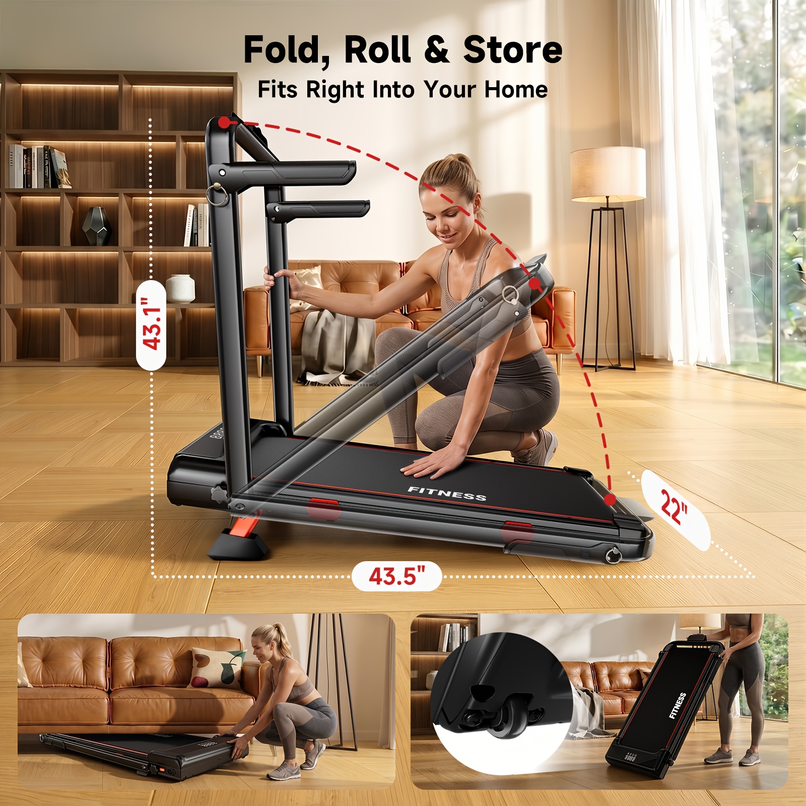 walking pad with treadmill 16 incline 6 3mph treadmill for home use with incline led display app 2 5   quiet small walking pad for home and office   user weight 300lbs without battery