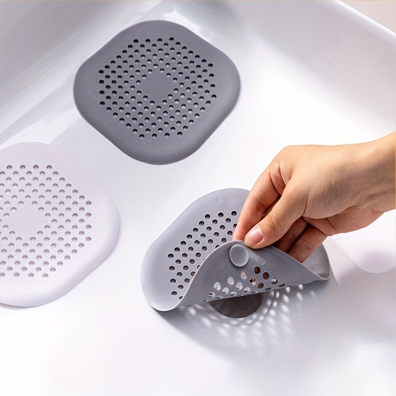 1pc Silicone Sink Hair Catcher, Shower Drain Cover Filter, Anti-Hair Clogger, Hair Blocker, Control Sink and Tub Clog Preventer, Kitchen and Bathroom Deodorizer Plug Tool, Easy Clean Bathroom and Kitchen Accessories