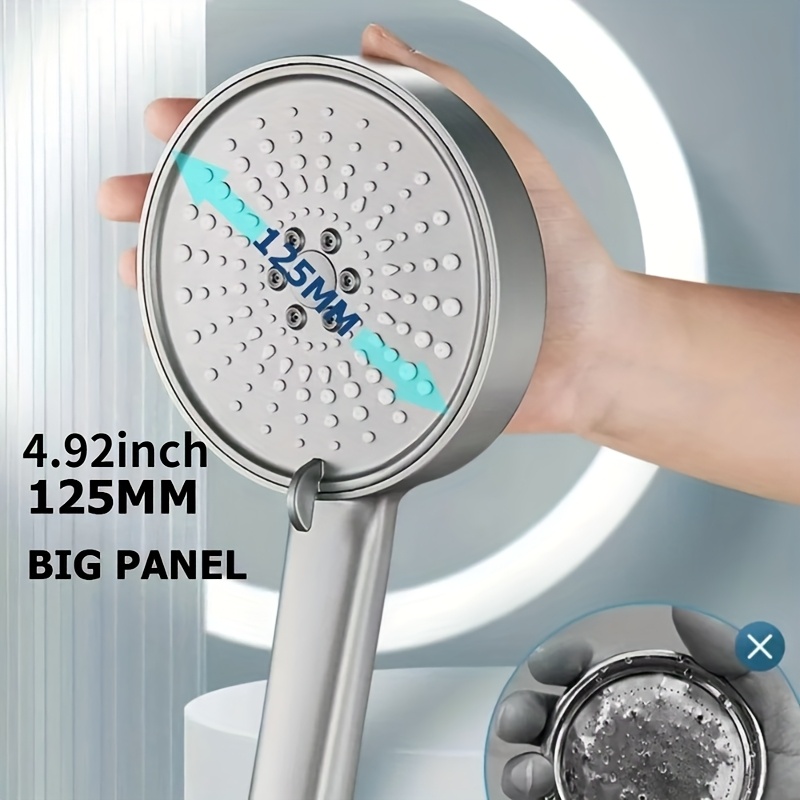 Large 5 Function Shower Head for Enhanced Bathing Experience