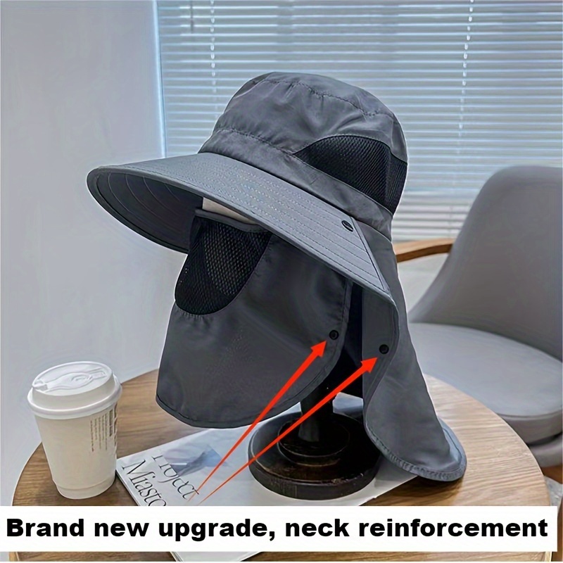 Outdoor Sun Protection Hat Large Brim Uv Protection Hat Men - Temu