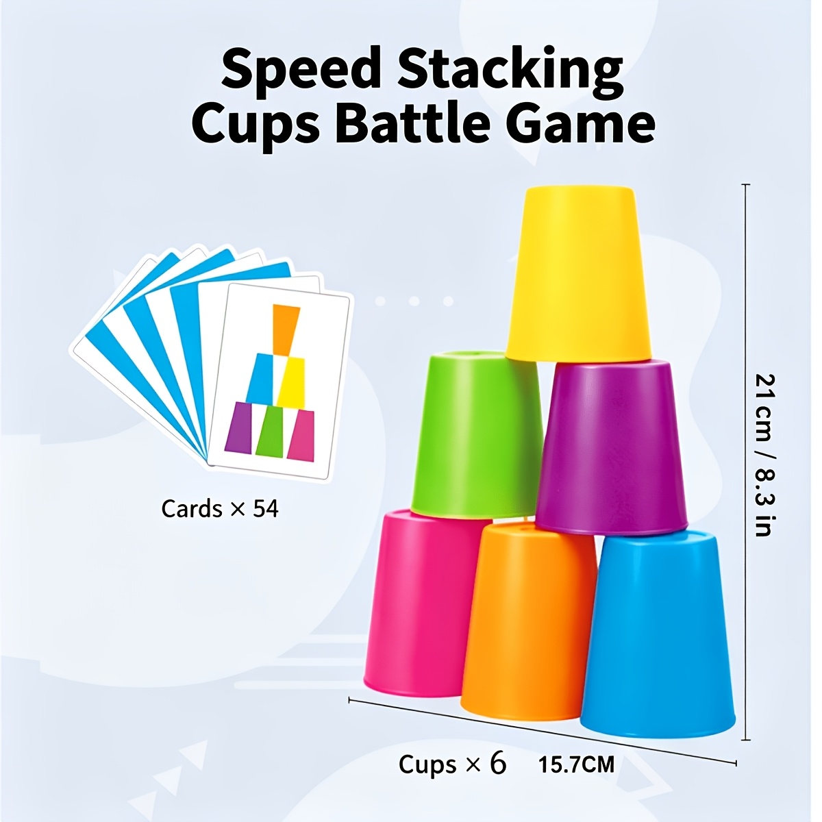 TEMU Juego de Vasos Apilables 60/66, Juguete de Clasificación y Apilado, Juguete Sensorial Educativo STEM | Recompensas de Aula para , Set de
