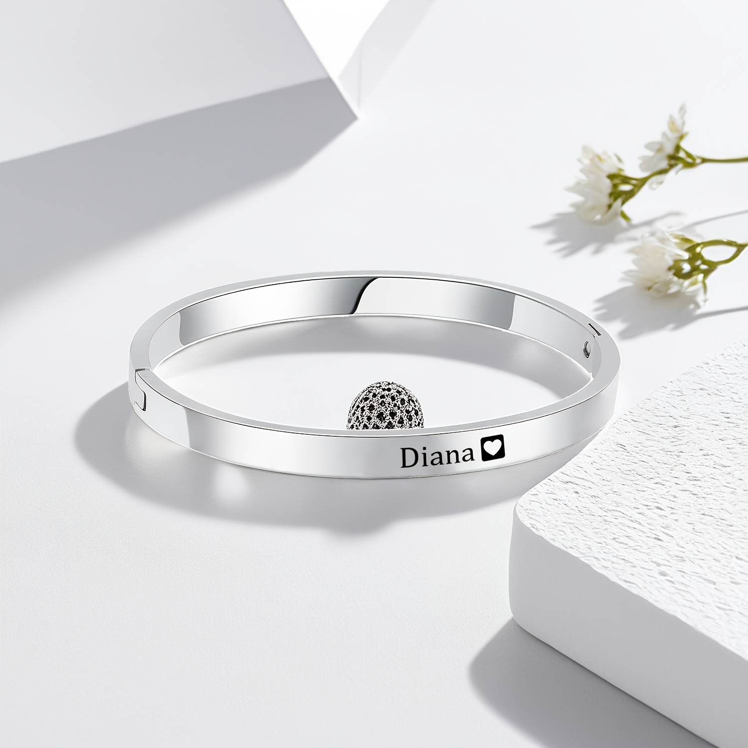Customized Silvery Bracelet, Personalized Gift