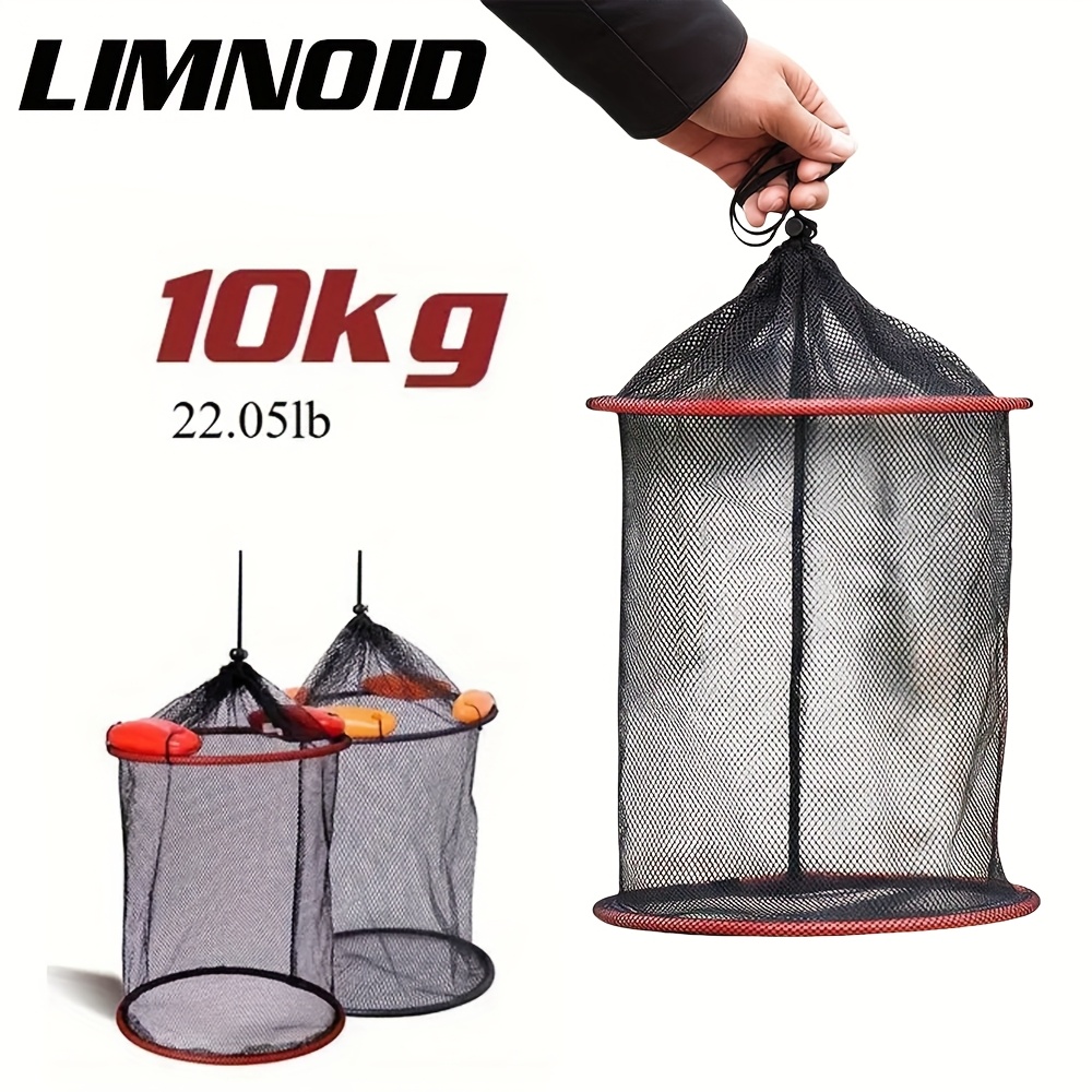 Limnoid Folding Fishing Nets Are * in Sizes of 30 Cm, 60 Cm, And 90 Cm,  Featuring an Adjustable Drawstring Design, a Weight Capacity of 10 Kg,  Tear-Resistant Material, Strong Load-Bearing * And ...