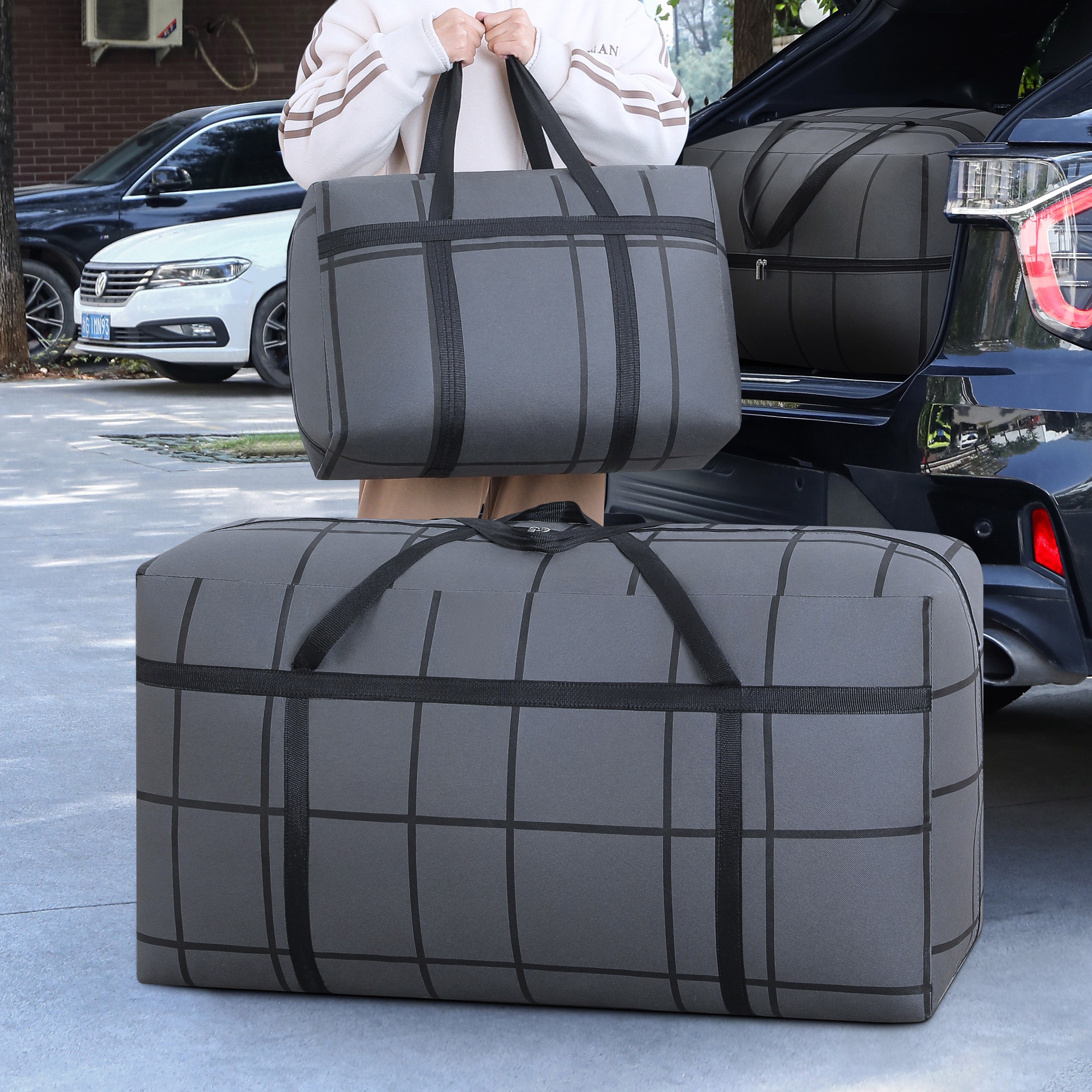 

1 Pc Moving Bag, Travel Storage Bag, Large Capacity Zipper Luggage Bag, Versatile Dustproof Bag